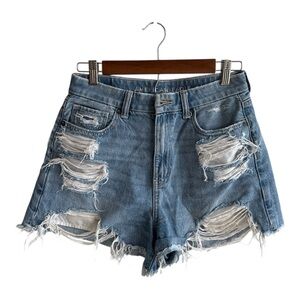 American Eagle Outfitters Distressed Blue Jean Shorts